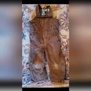 2T Carhart Brown Insulated Overalls